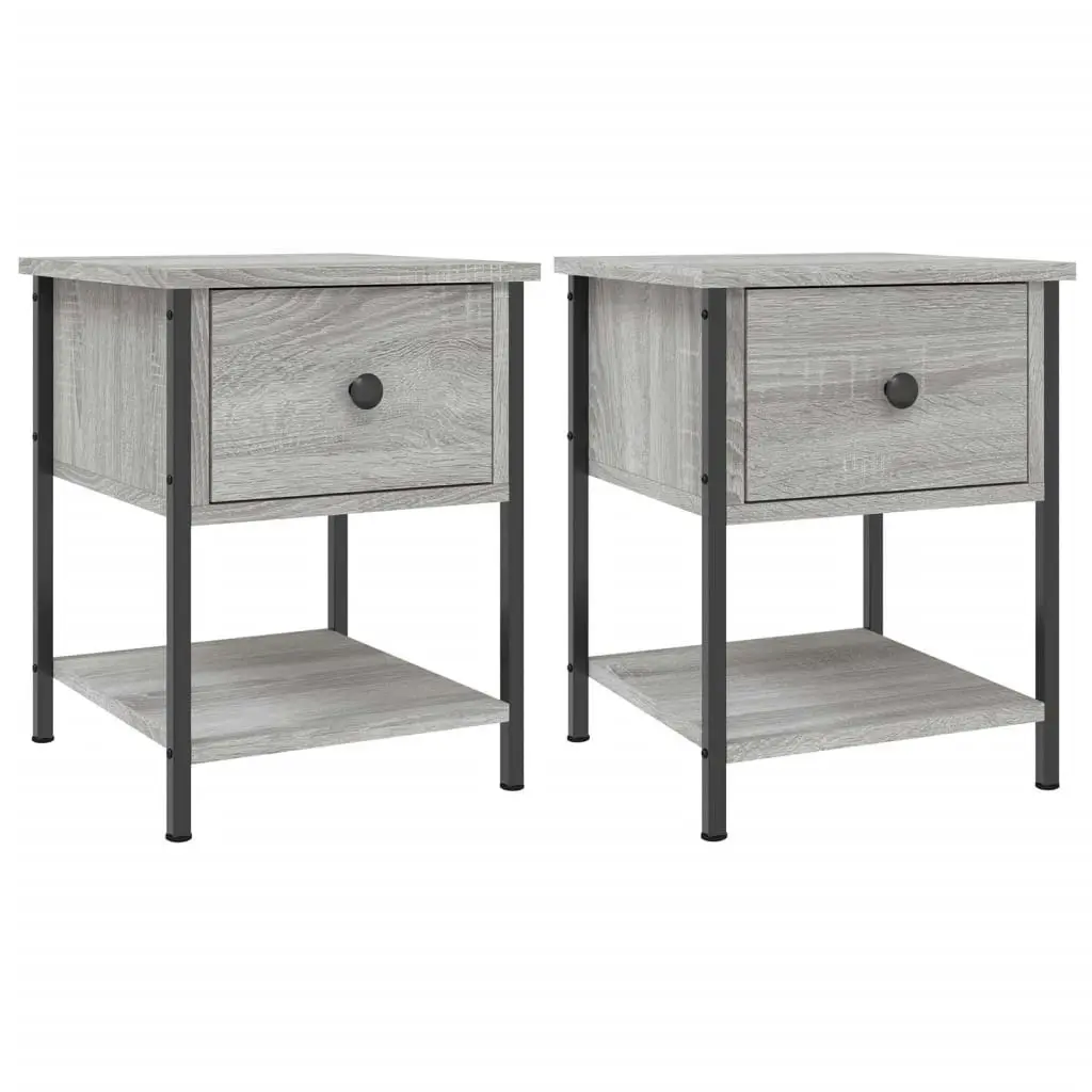 Bedside Tables 2 pcs Grey Sonoma 34x35.5x45 cm Engineered Wood 825860