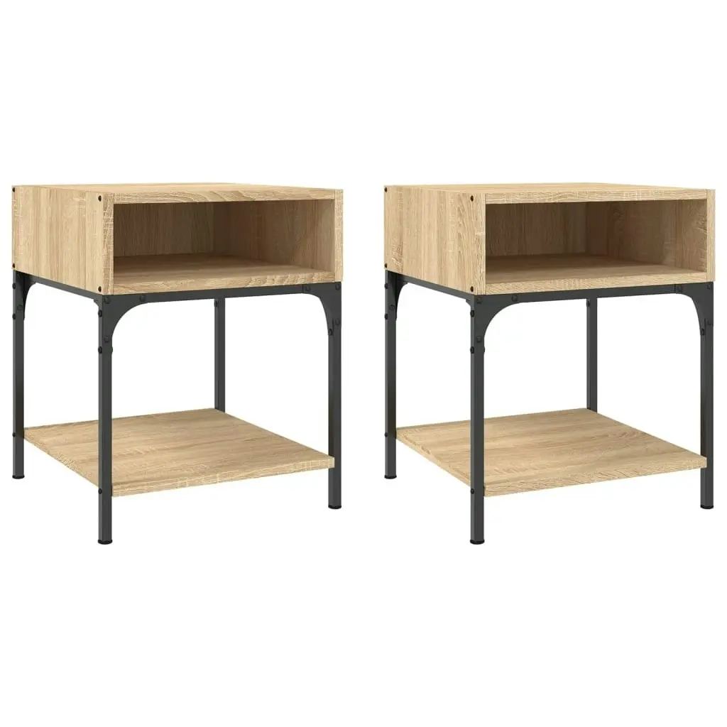 Bedside Tables 2 pcs Sonoma Oak 40x41x50 cm Engineered Wood 825876