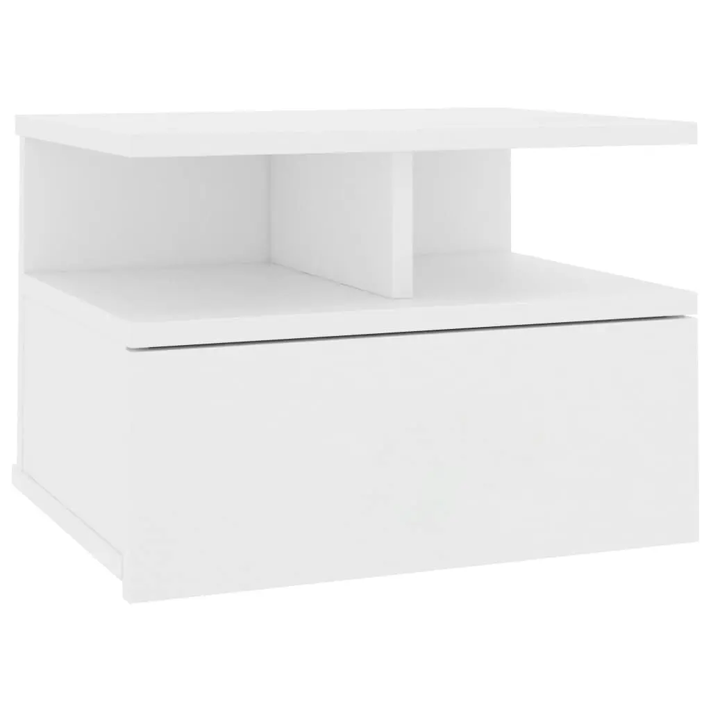 Floating Nightstand White 40x31x27 cm Engineered Wood 800405