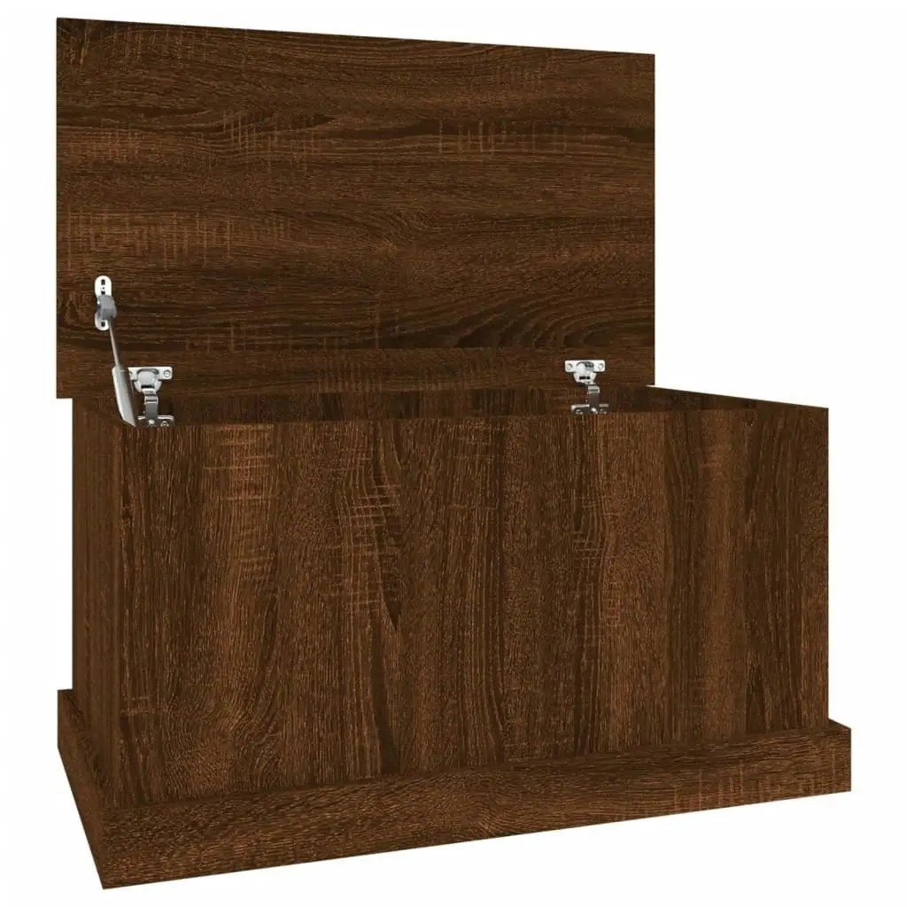 Storage Box Brown Oak 70x40x38 cm Engineered Wood 816511