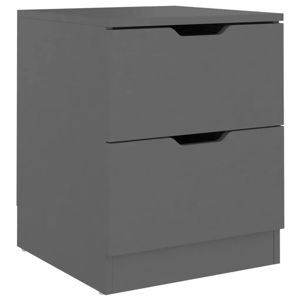 Bedside Cabinet Grey 40x40x50 cm Engineered Wood 326727