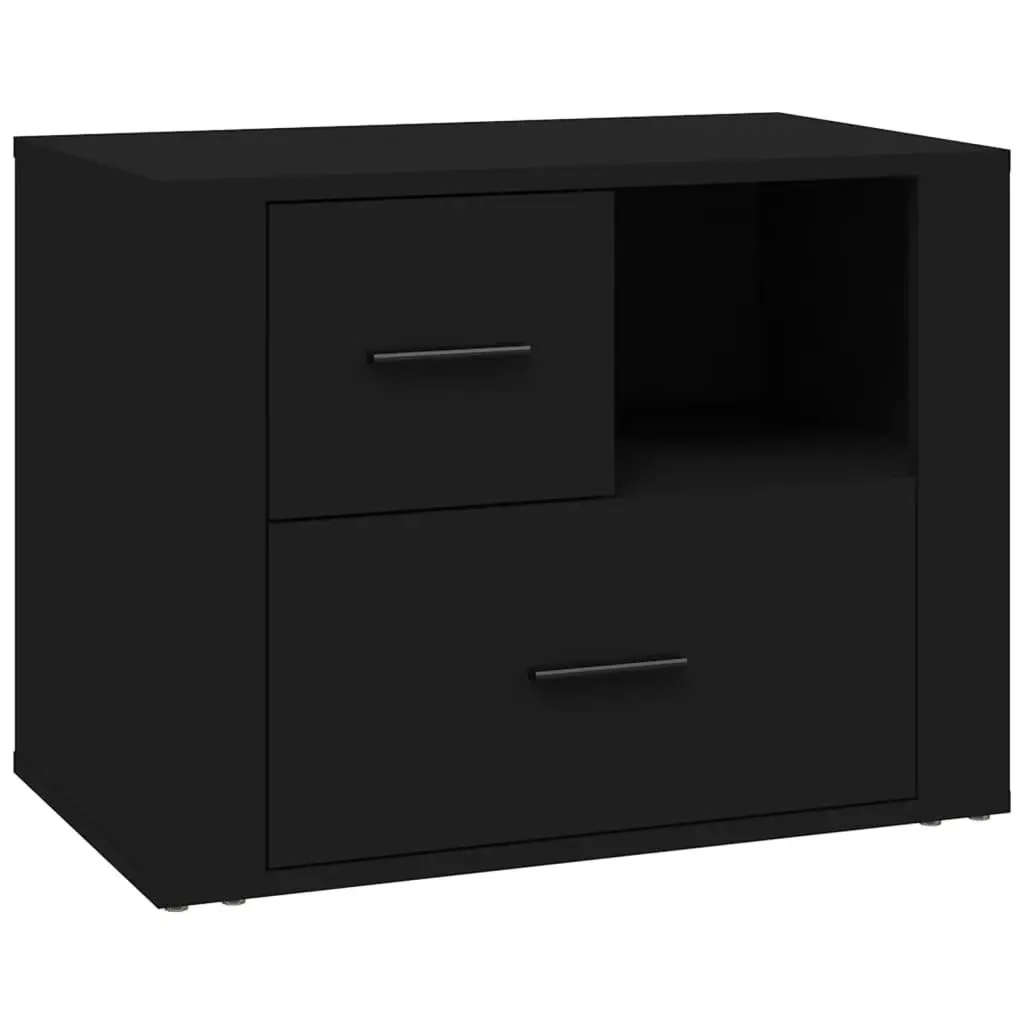 Bedside Cabinet Black 60x36x45 cm Engineered Wood 816737