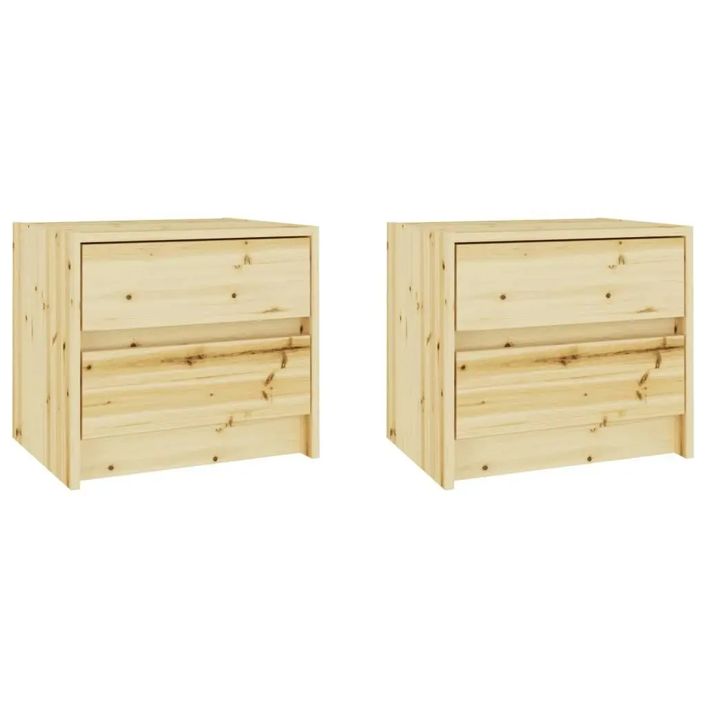 Bedside Cabinets 2 pcs 40x30.5x35.5 cm Solid Firwood 809213