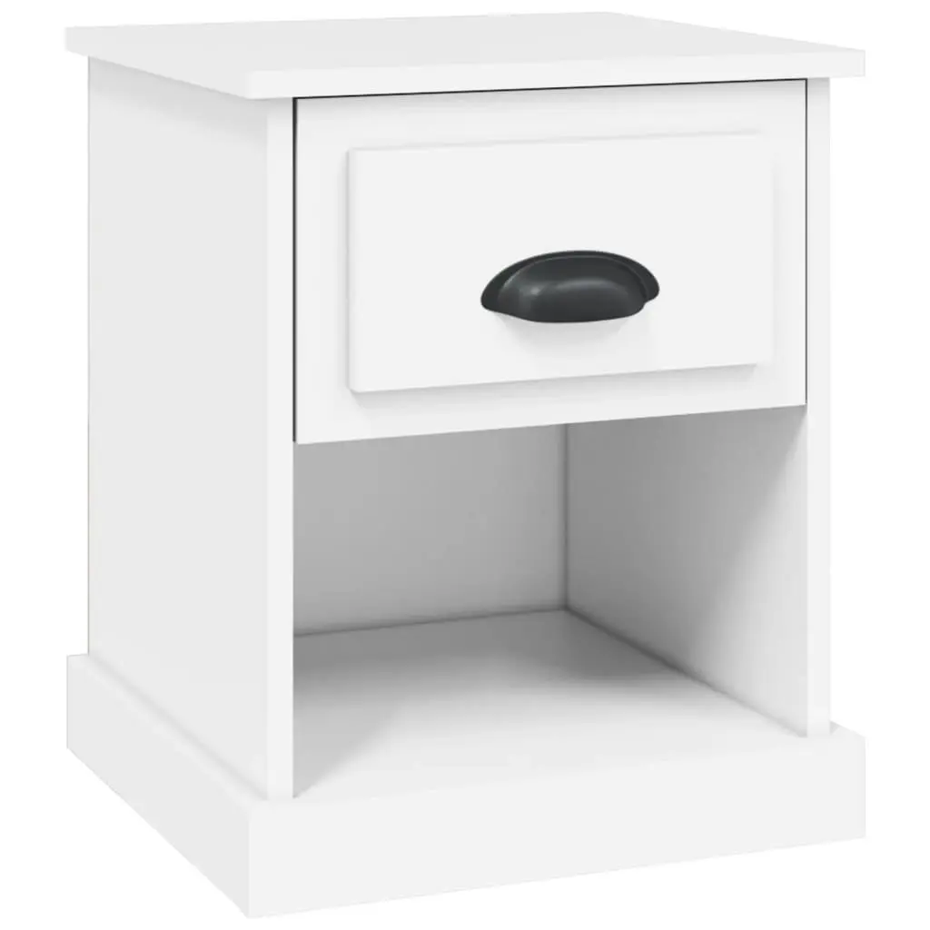 Bedside Cabinet White 39x39x47.5 cm Engineered Wood 816128