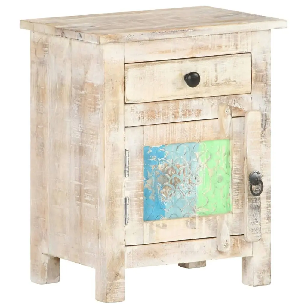 Bedside Cabinet 40x30x50 cm Rough Acacia Wood 320233