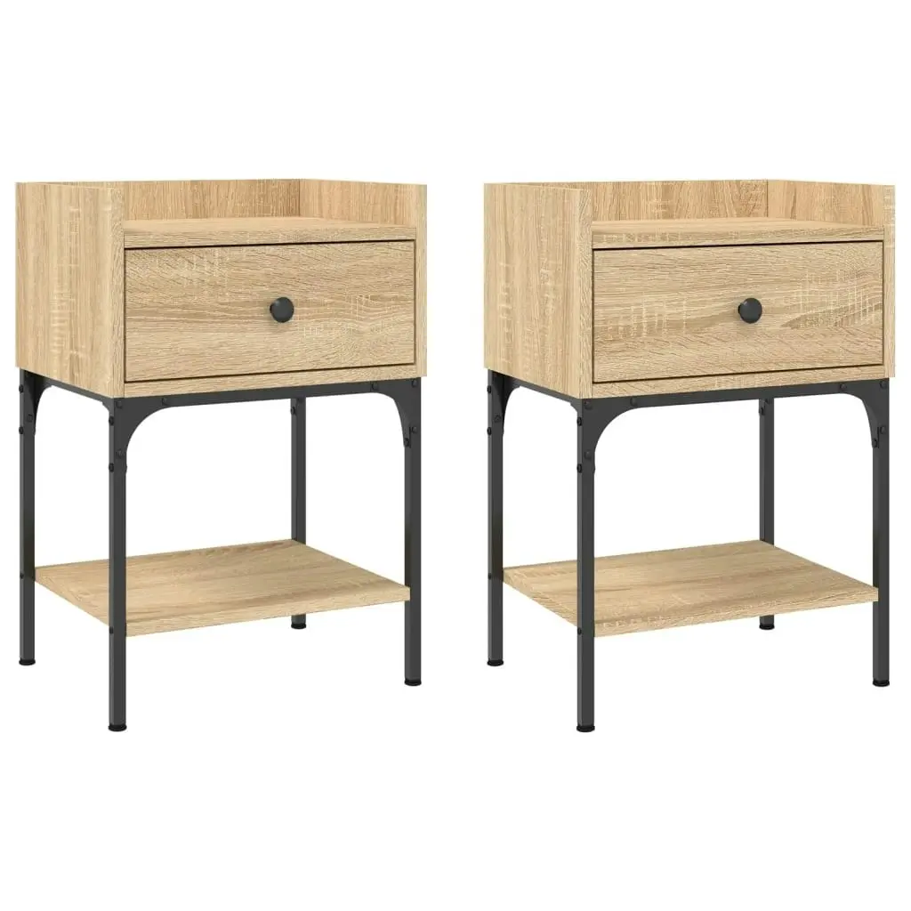 Bedside Tables 2 pcs Sonoma Oak 40.5x31x60 cm Engineered Wood 825896