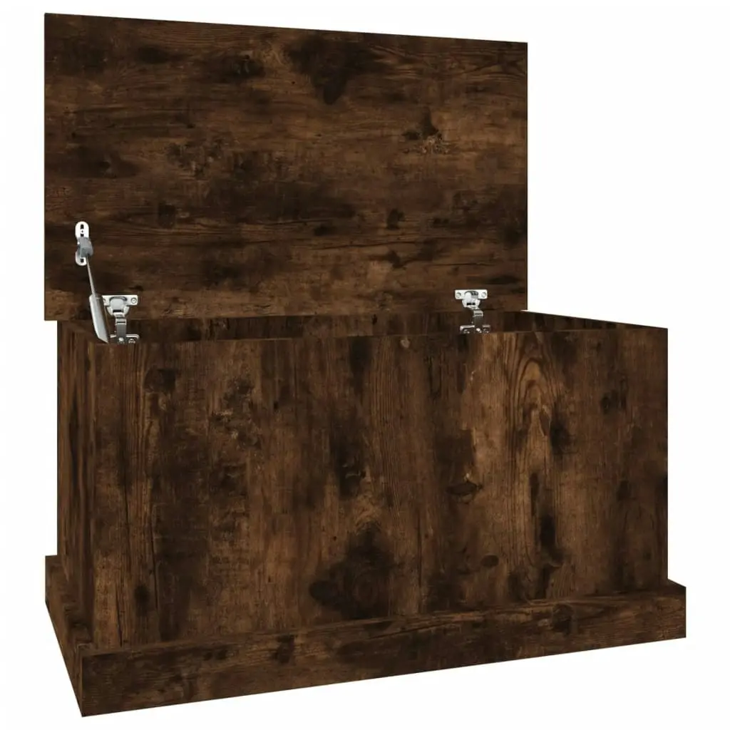 Storage Box Smoked Oak 70x40x38 cm Engineered Wood 816509