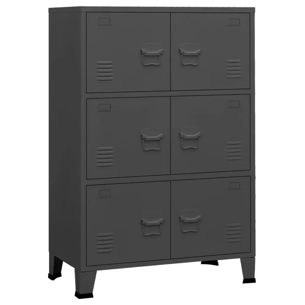 Industrial Storage Chest Anthracite 75x40x115 cm Metal 339630