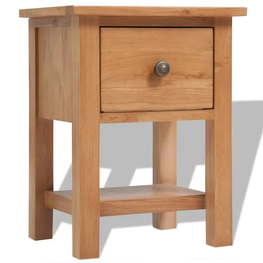 Nightstand 36x30x47 cm Solid Oak Wood 243930