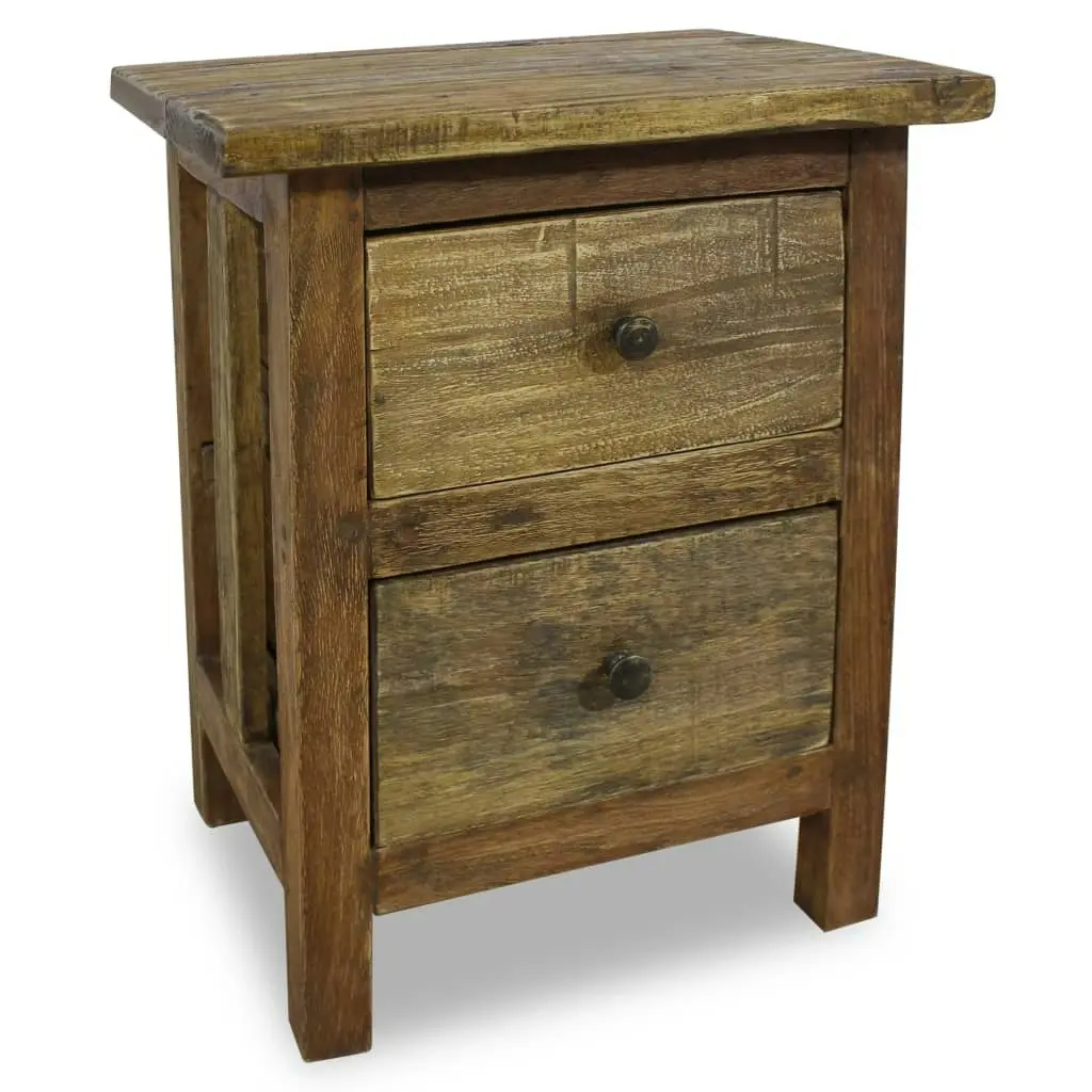 Nightstand Solid Mahogany Wood 40x30x51 cm 244487