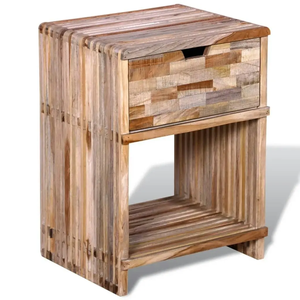 Nightstand with Drawer Reclaimed Teak Wood 241715