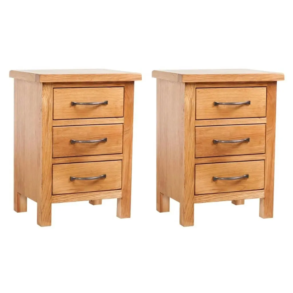 Nightstands 2 pcs 40x30x54 cm Solid Oak Wood 3053415