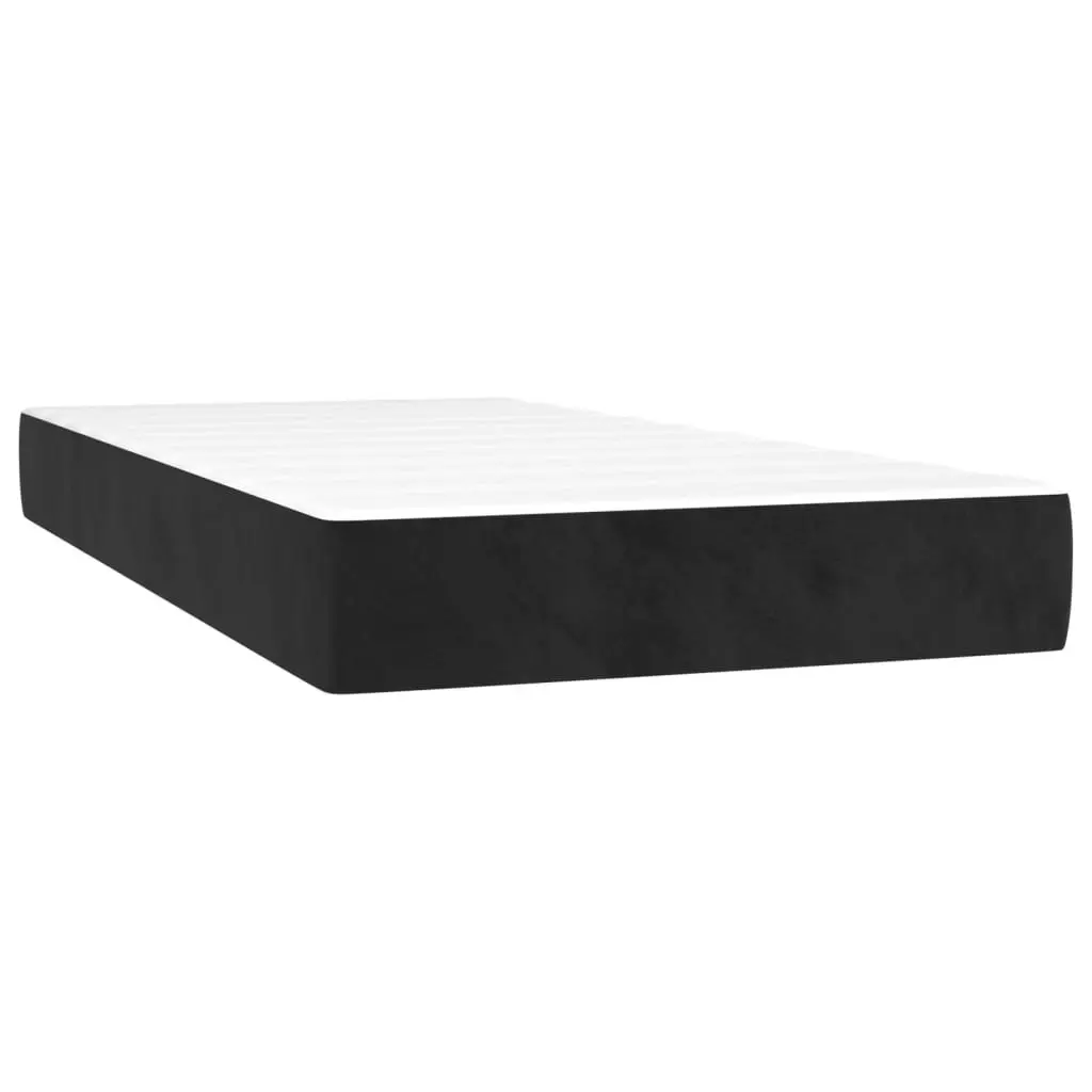 Pocket Spring Bed Mattress Black 106x203x20 cm King Single Size Velvet 4010077