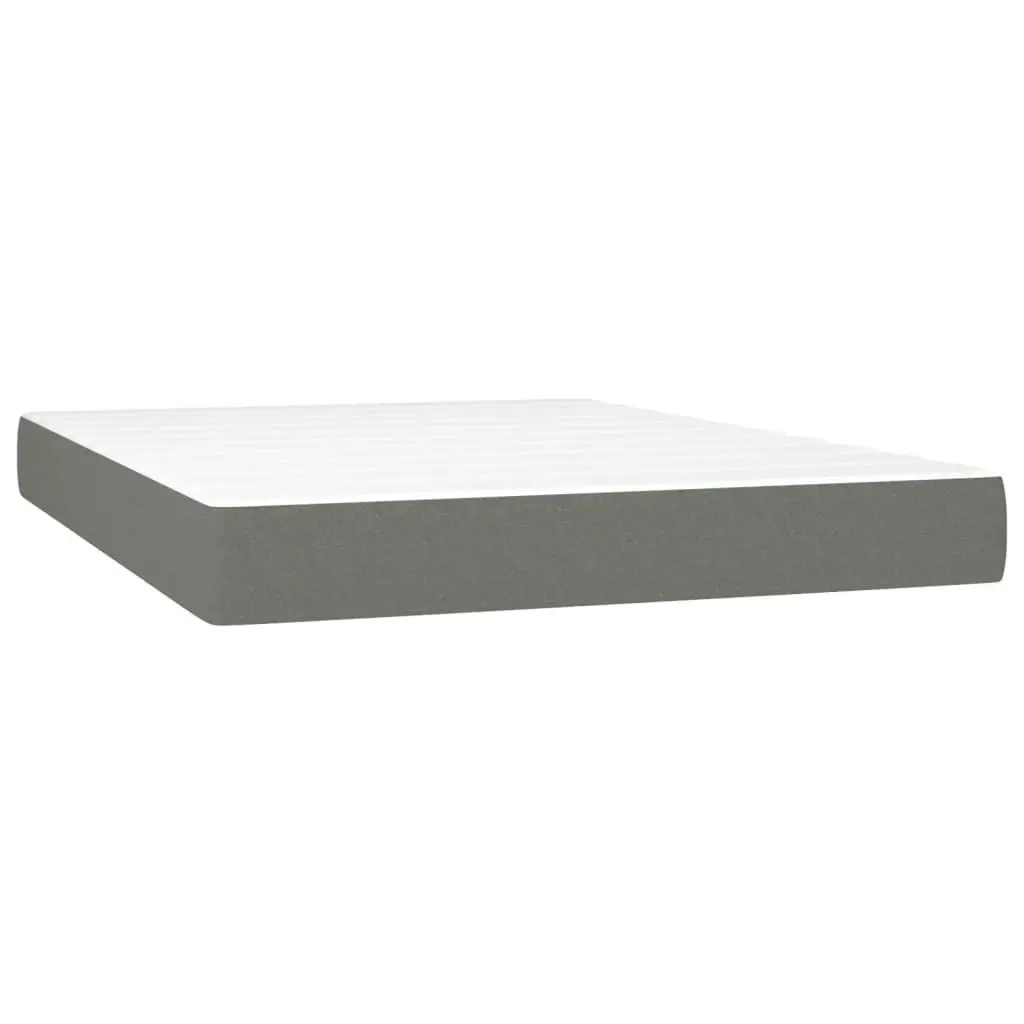 Pocket Spring Bed Mattress Dark Grey 137x190x20 cm Full Fabric 347871