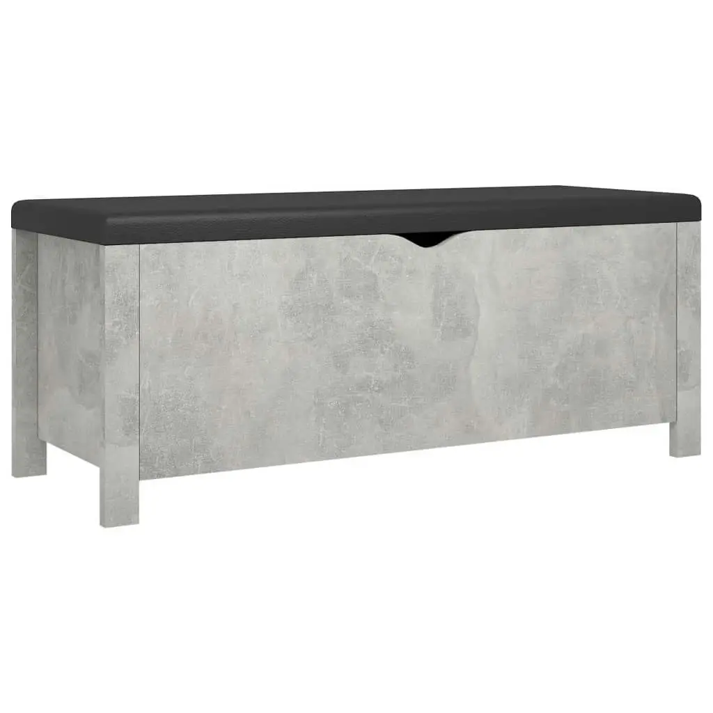 Storage Box with Cushion Concrete Grey 105x40x45 cm 3279330