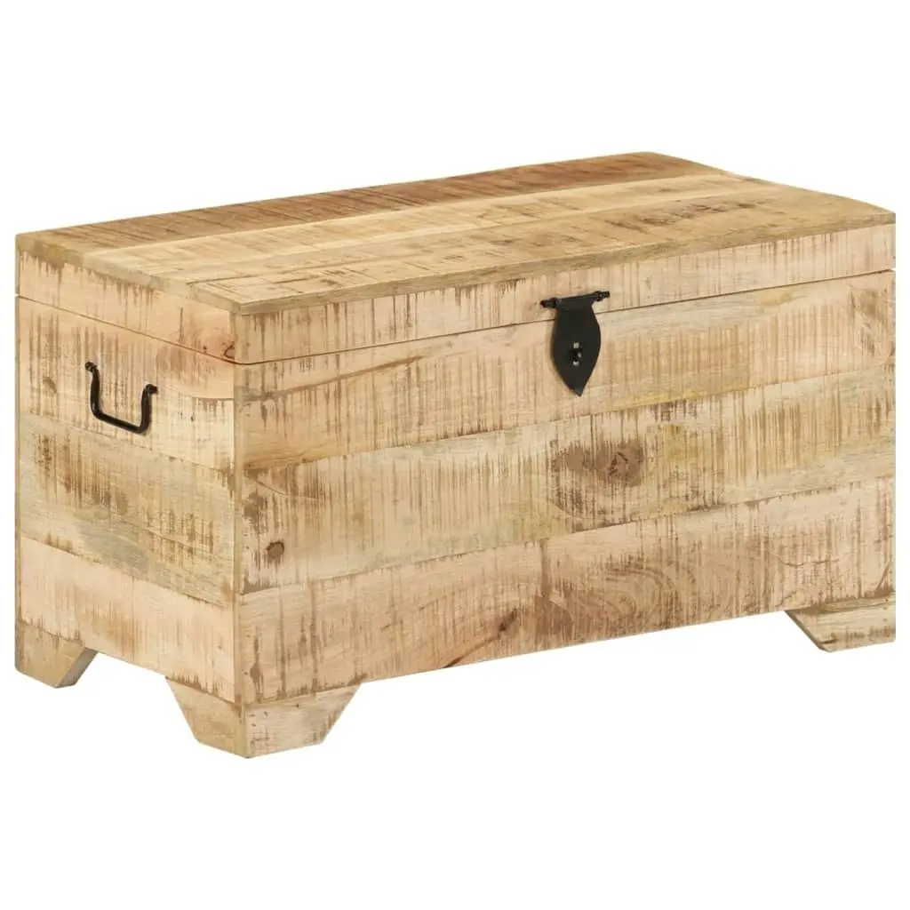 Storage Chest Solid Rough Mango Wood 328293