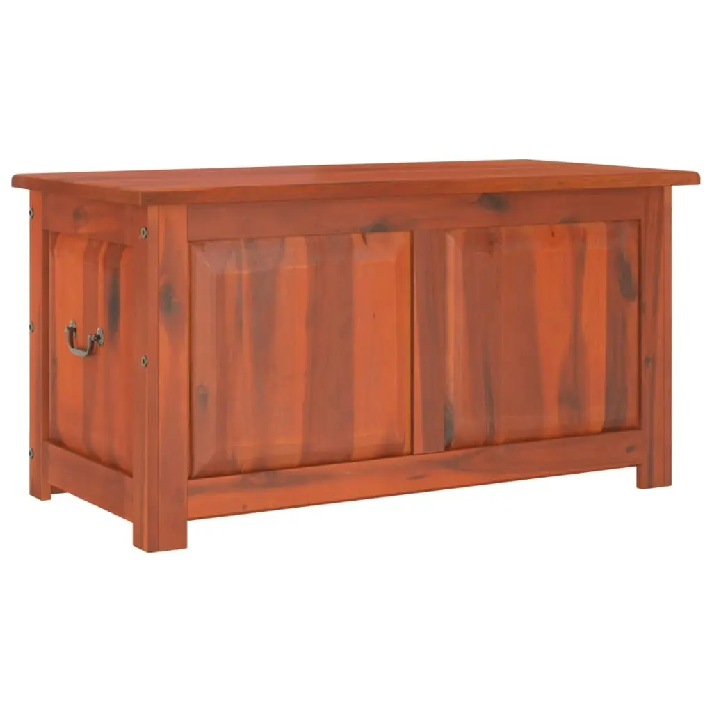 Storage Chest with Lid Brown Solid Wood Acacia 364916