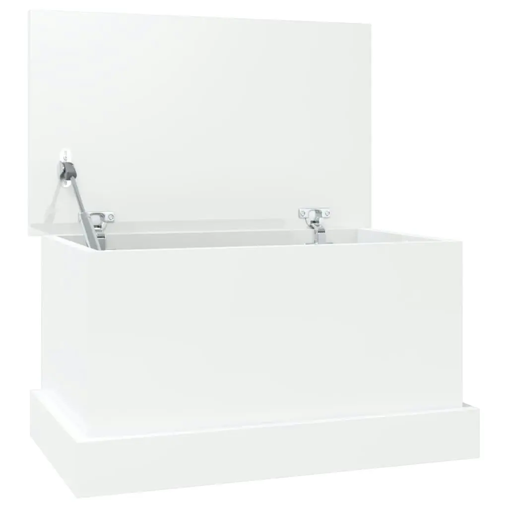 Storage Box High Gloss White 50x30x28 cm Engineered Wood 816498