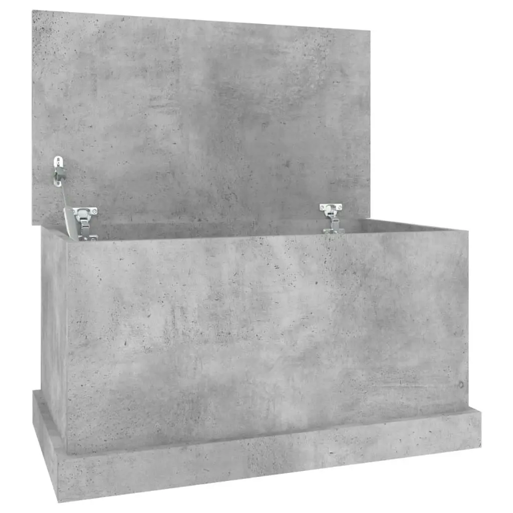 Storage Box Concrete Grey 70x40x38 cm Engineered Wood 816508