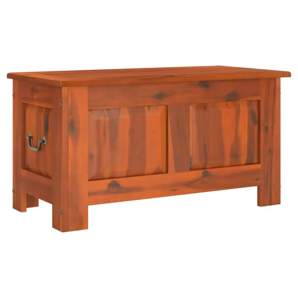 Storage Chest with Lid Brown Solid Wood Acacia 364914