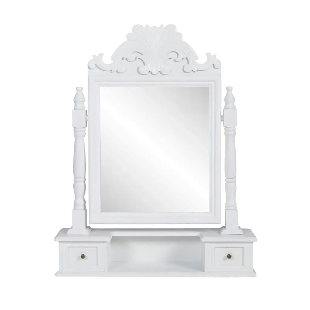 Vanity Makeup Table with Rectangular Swing Mirror MDF 60628