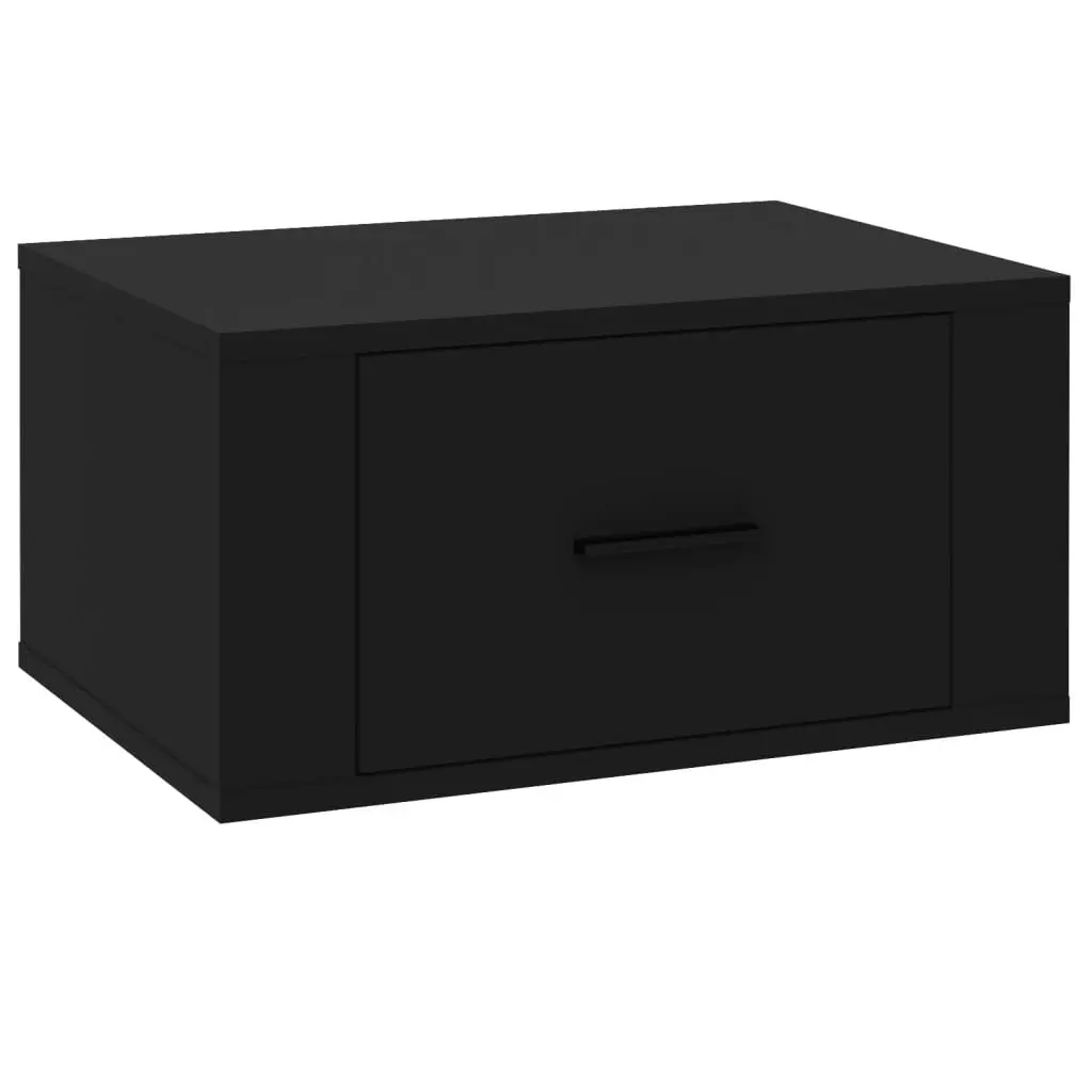 Wall-mounted Bedside Cabinet Black 50x36x25 cm 816842