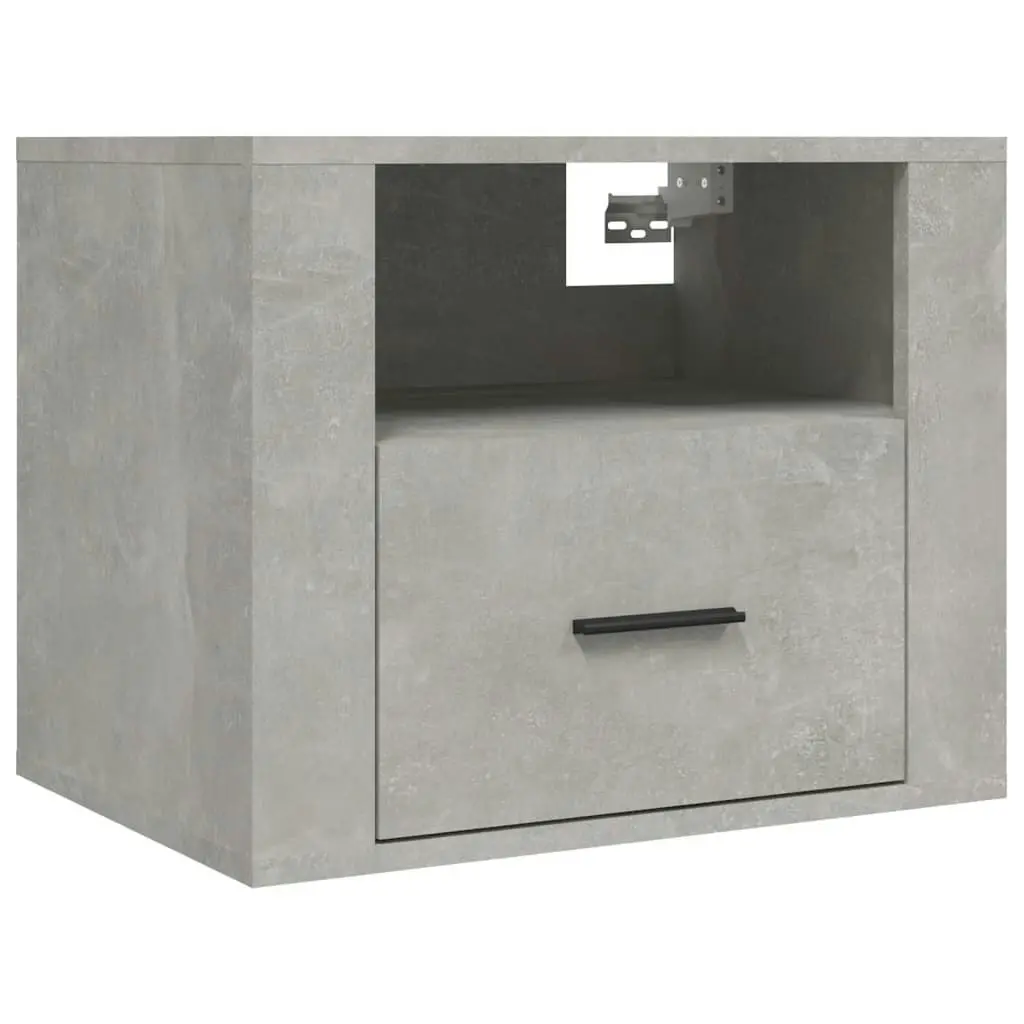 Wall-mounted Bedside Cabinet Concrete Grey 50x36x40 cm 816888