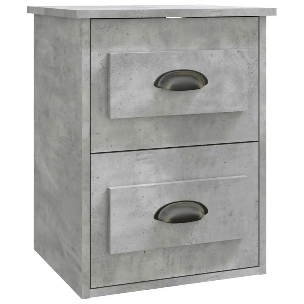 Wall-mounted Bedside Cabinet Concrete Grey 41.5x36x53cm 816400