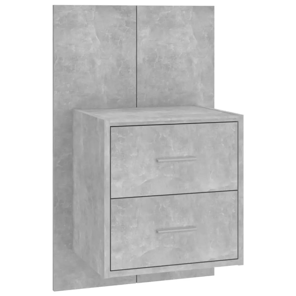 Wall-mounted Bedside Cabinet Concrete Grey 810997