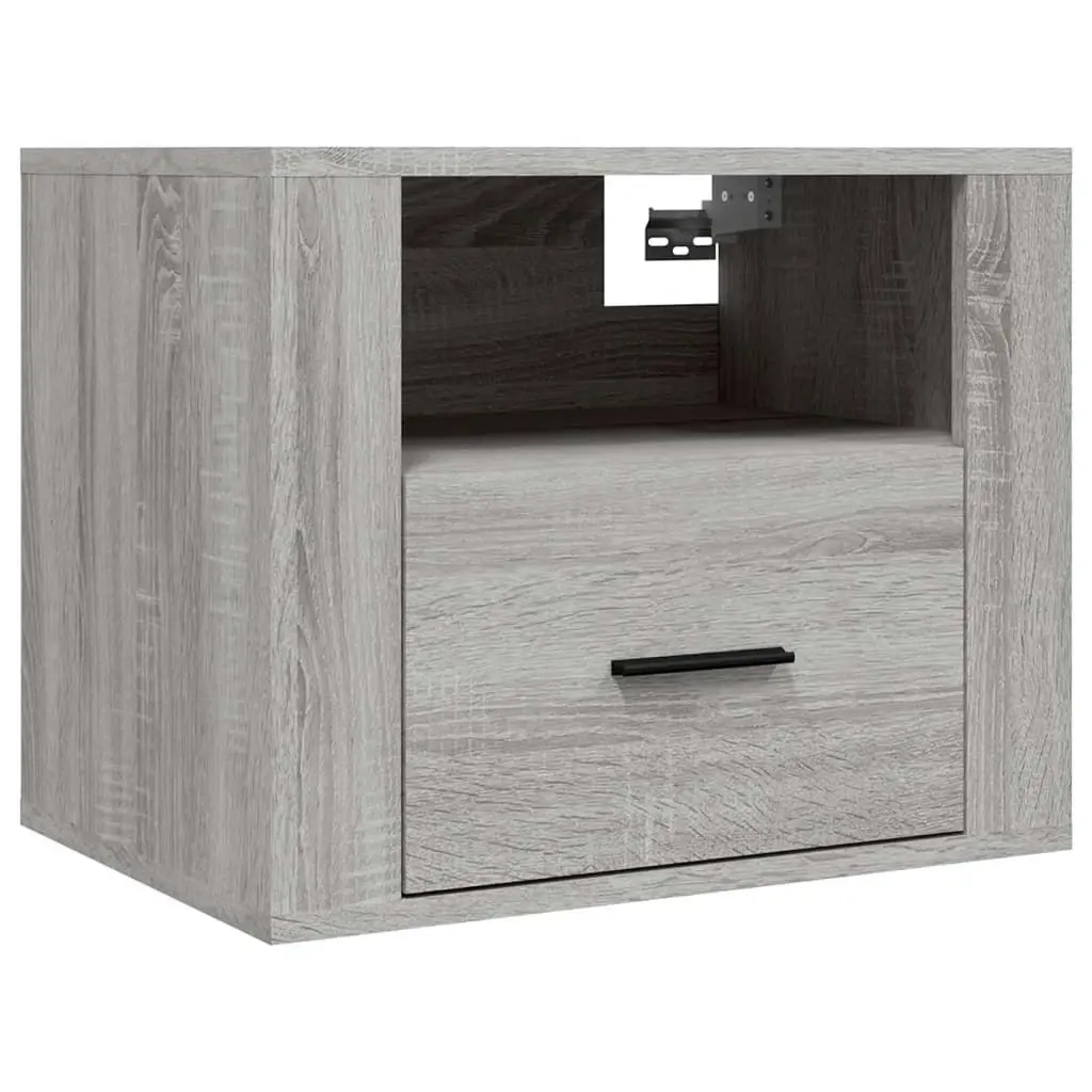 Wall-mounted Bedside Cabinet Grey Sonoma 50x36x40 cm 816892