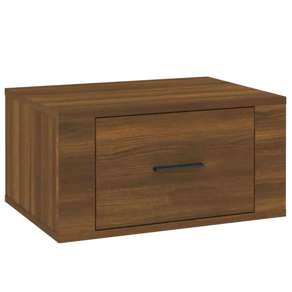 Wall-mounted Bedside Cabinet Brown Oak 50x36x25 cm 816854