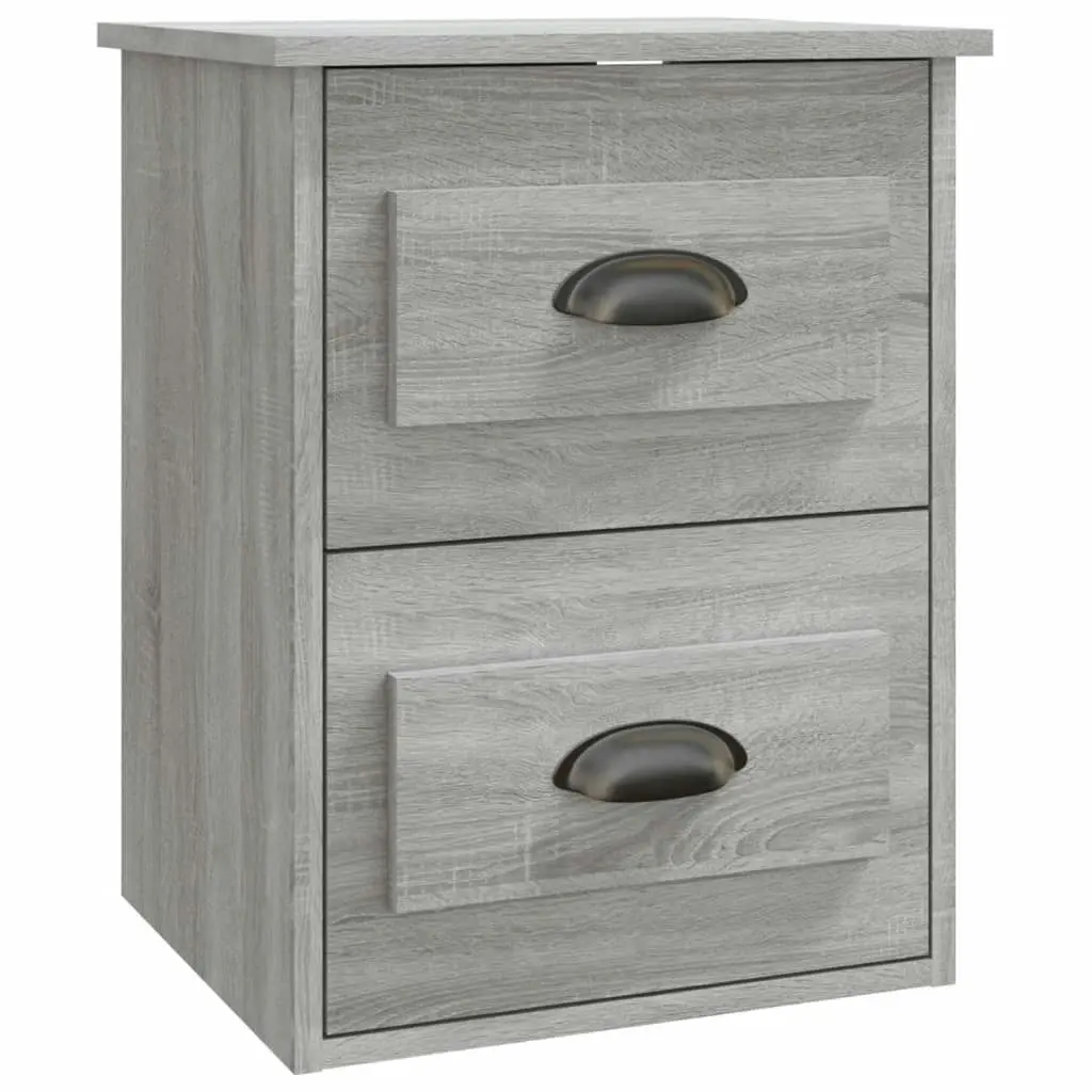 Wall-mounted Bedside Cabinet Grey Sonoma 41.5x36x53cm 816404