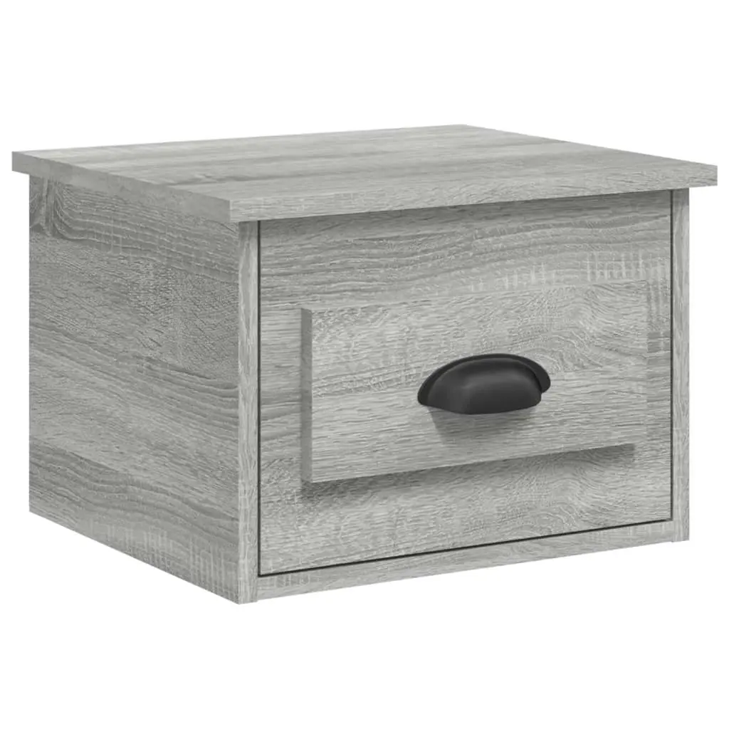 Wall-mounted Bedside Cabinet Grey Sonoma 41.5x36x28cm 816388