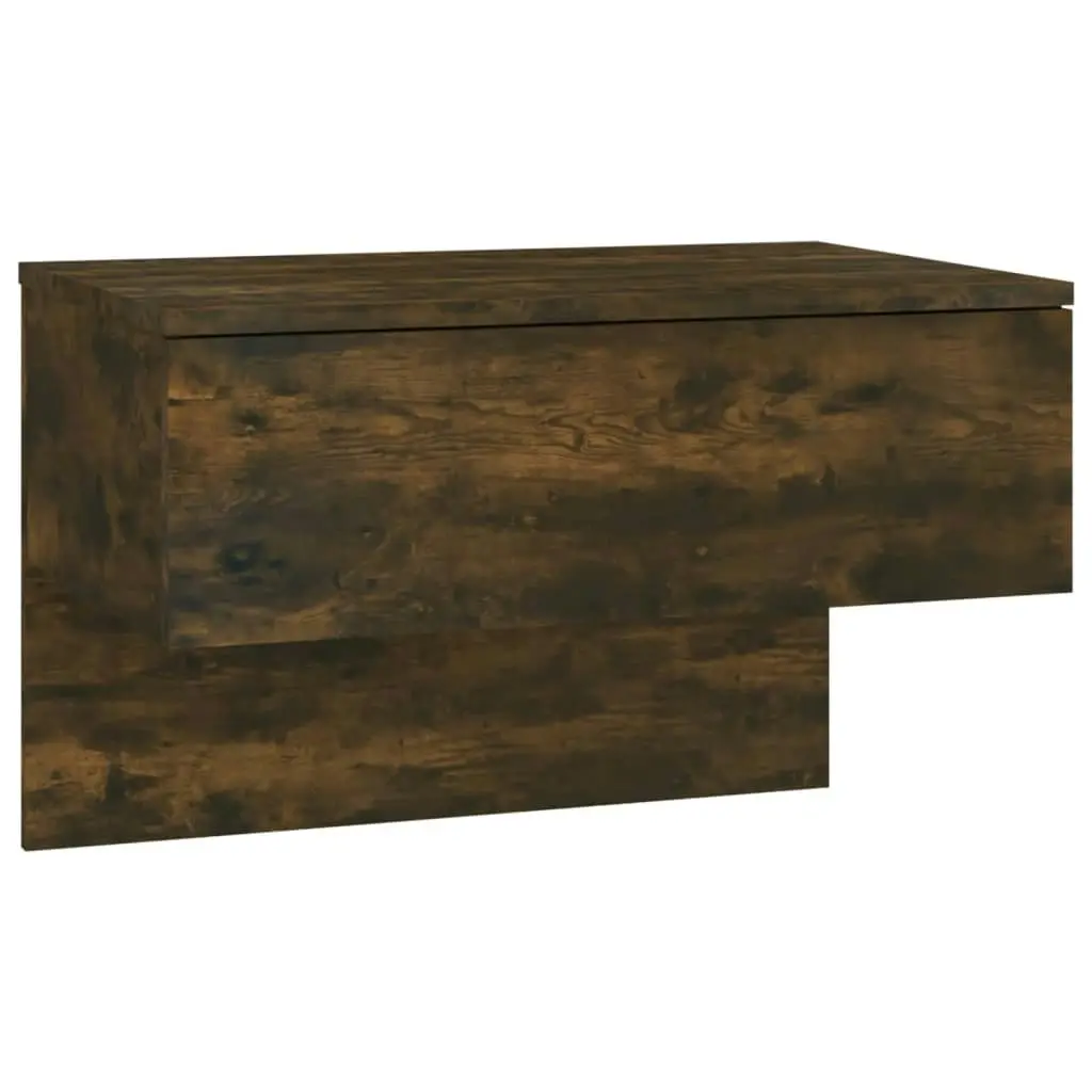 Wall-mounted Bedside Cabinet Smoked Oak 816940