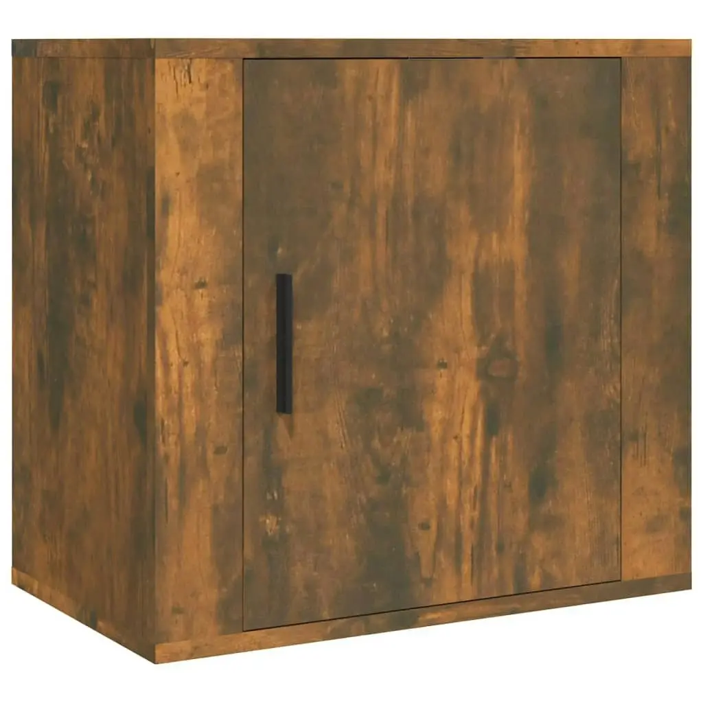 Wall-mounted Bedside Cabinet Smoked Oak 50x30x47 cm 816874