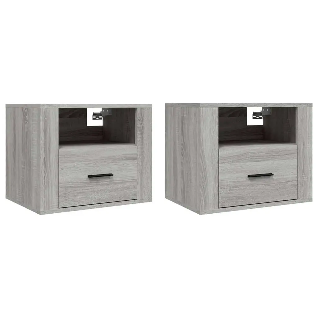 Wall-mounted Bedside Cabinets 2 pcs Grey Sonoma 50x36x40 cm 816893