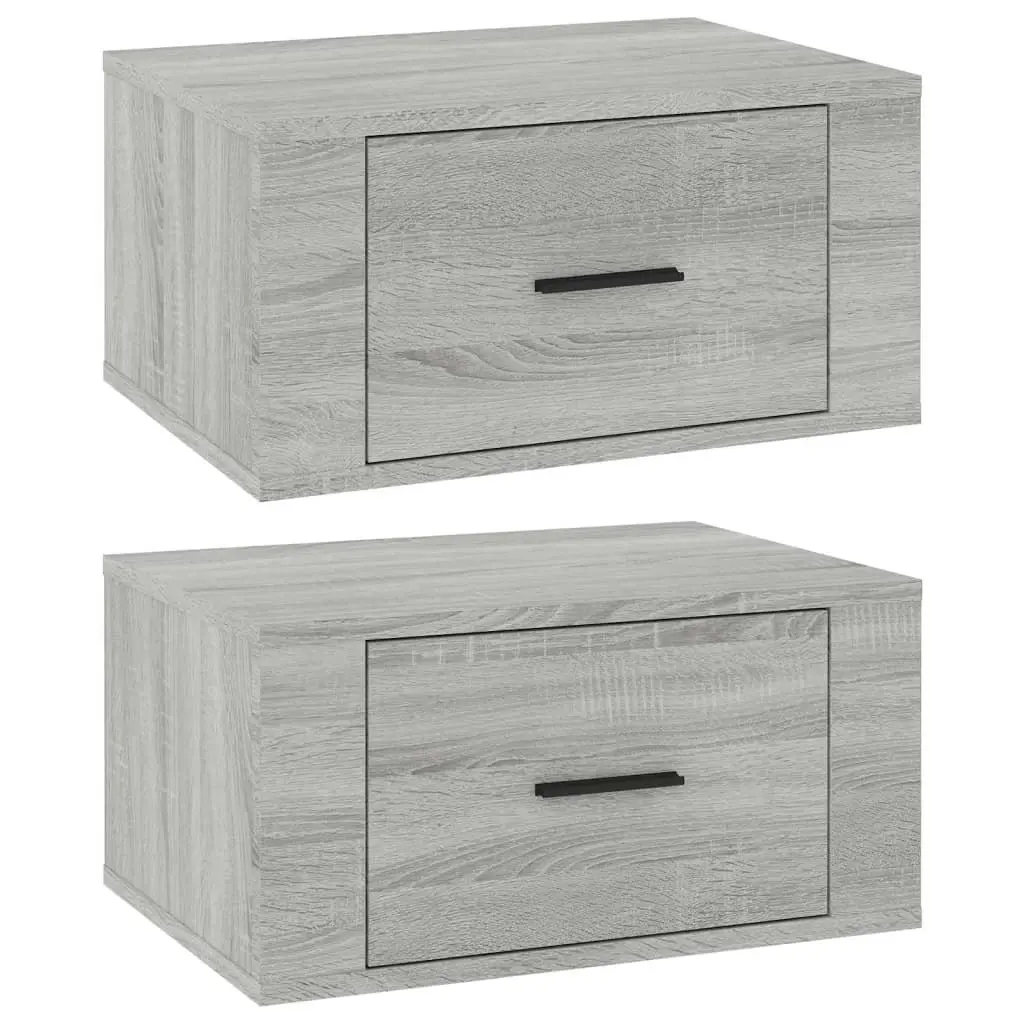 Wall-mounted Bedside Cabinets 2 pcs Grey Sonoma 50x36x25 cm 816853