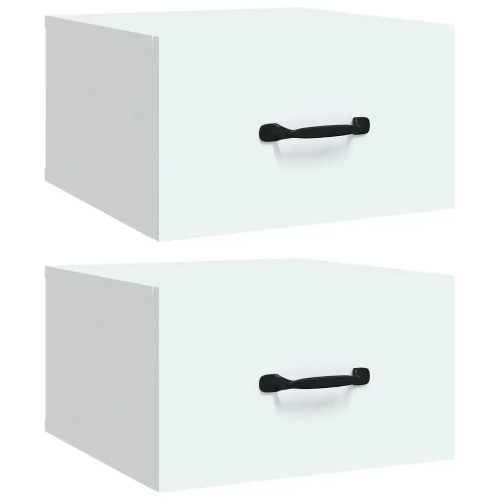 Wall-mounted Bedside Cabinets 2 pcs White 35x35x20 cm 812853