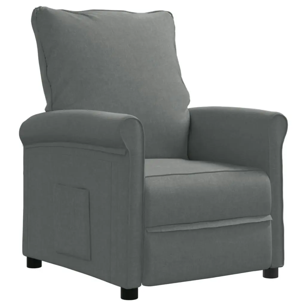 Recliner Chair Dark Grey Fabric 322445