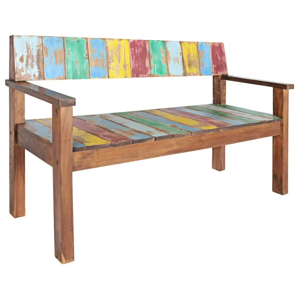 Bench 115 cm Solid Reclaimed Wood 326182