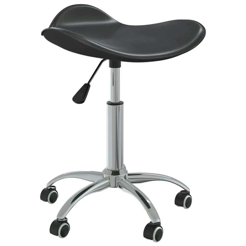 Swivel Dining Chair Black Faux Leather 3088566