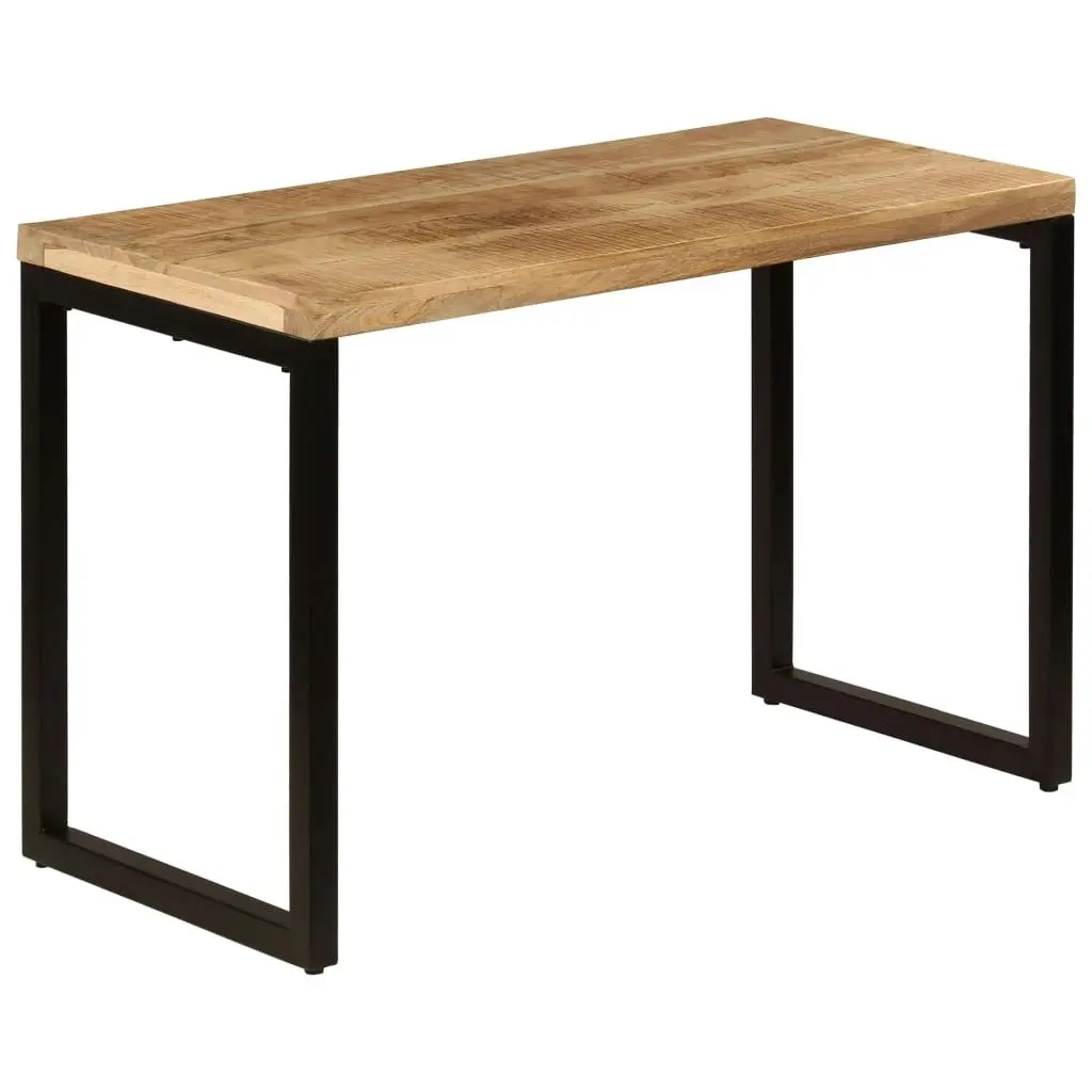 Dining Table 115x55x76 cm Solid Mango Wood and Steel 247331