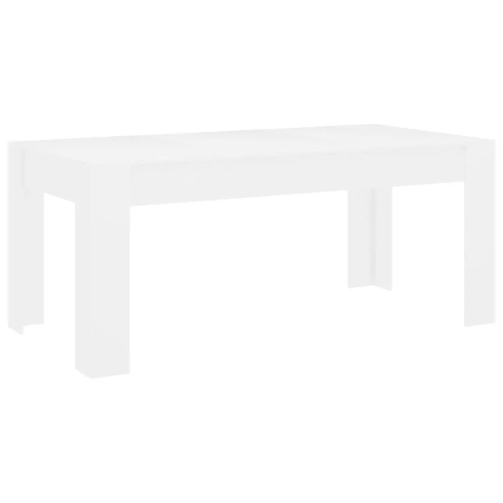 Dining Table White 180x90x76 cm Engineered Wood 801301