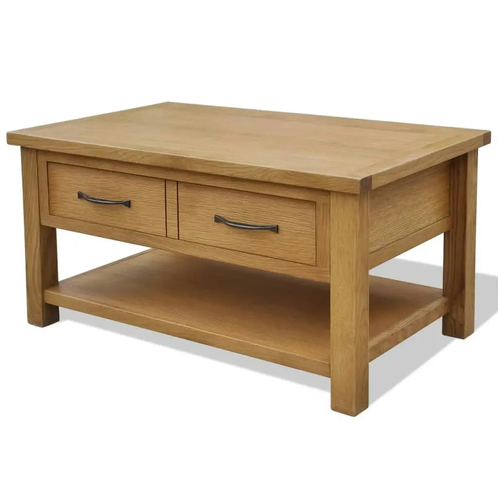 Coffee Table 88x53x45 cm Solid Oak Wood 242745