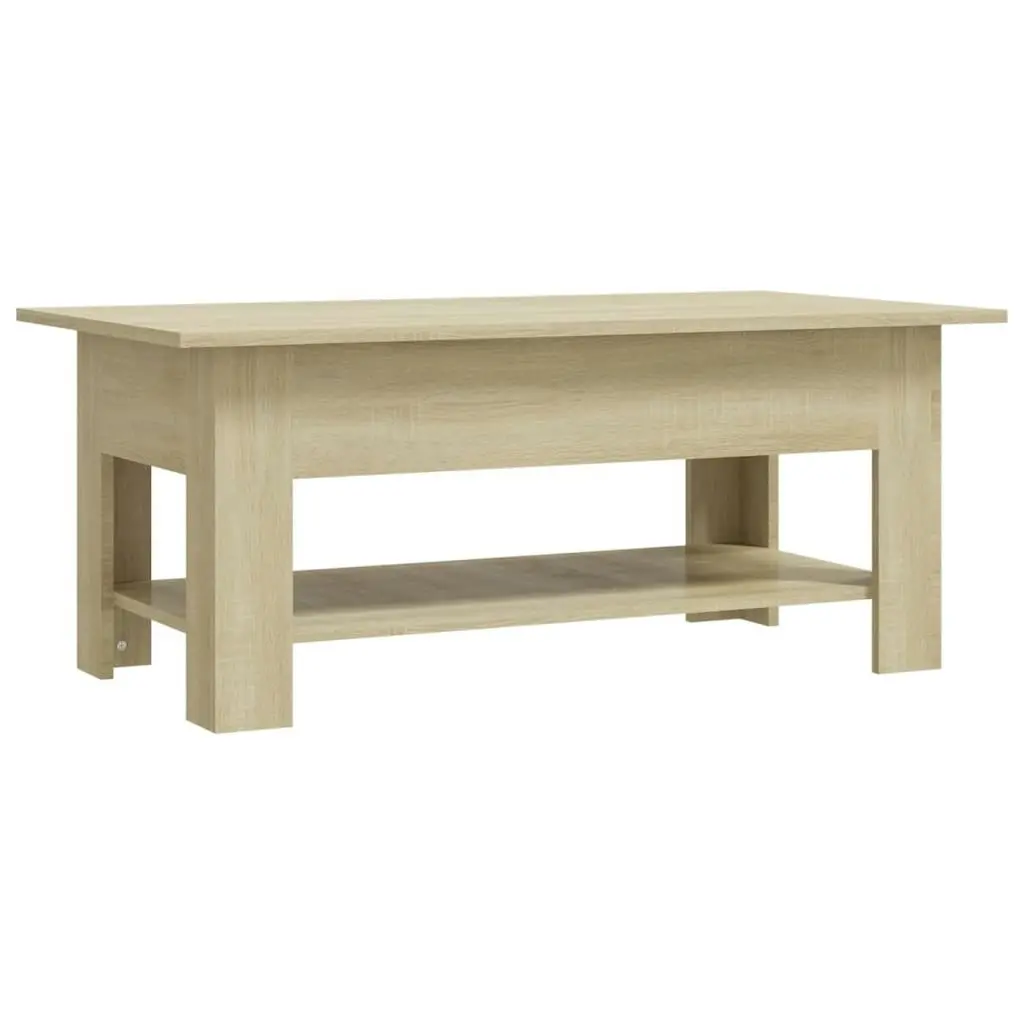 Coffee Table Sonoma Oak 102x55x42 cm Engineered Wood 810256