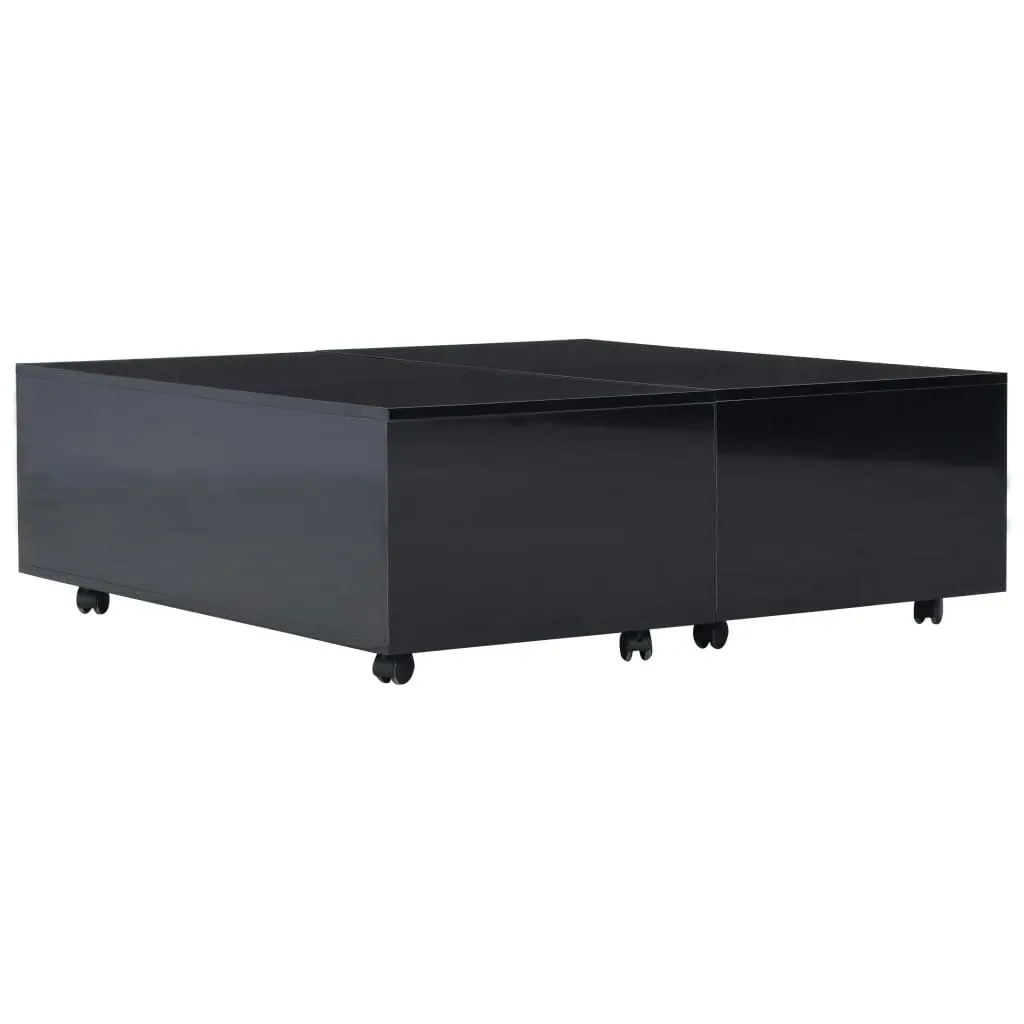 Coffee Table High Gloss Black 100x100x35 cm 283725