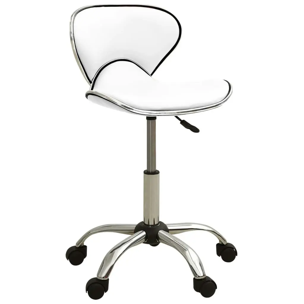 Office Chair White Faux Leather 3088625