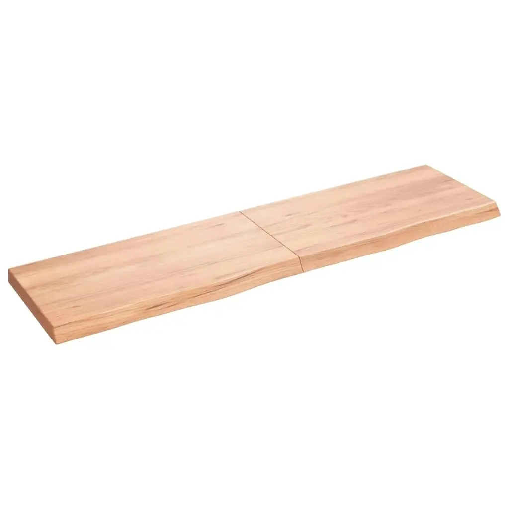 Wall Shelf Light Brown 120x30x(2-4) cm Treated Solid Wood Oak 363692