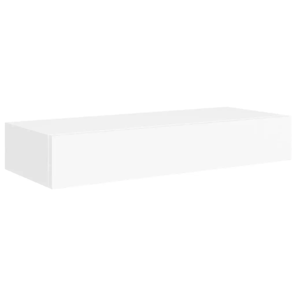 Wall-mounted Drawer Shelf White 60x23.5x10 cm MDF 330255