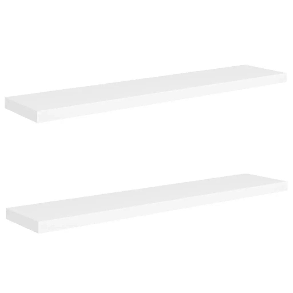 Floating Wall Shelves 2 pcs White 120x23.5x3.8 cm MDF 323821